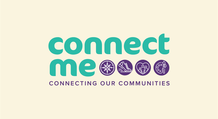 Text stating 'Connect Me: Connecting Our Communities'